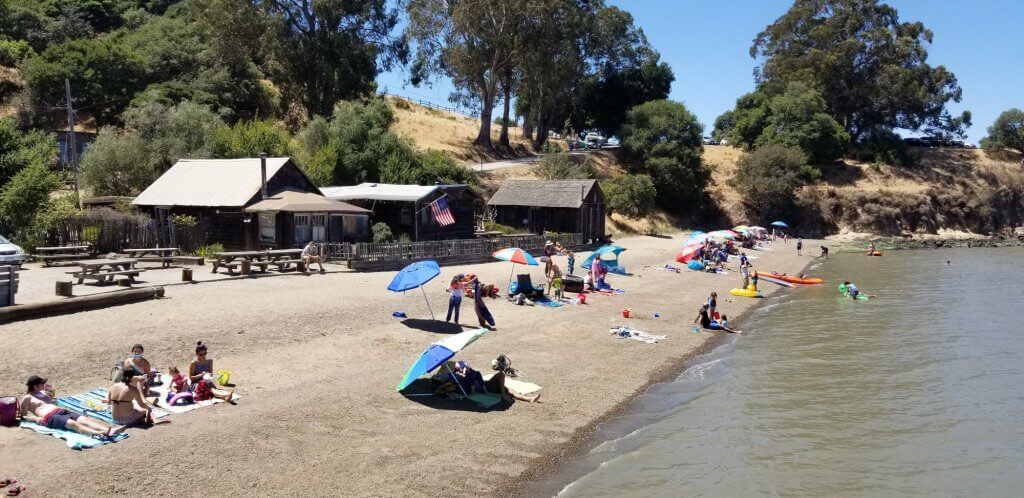View of China Camp Village and Beach by Martin Lowenstein